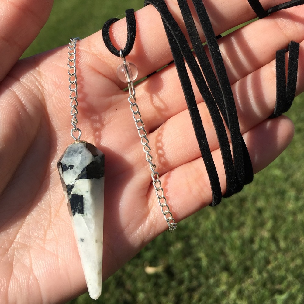 Zebra Jasper Crystal Necklace